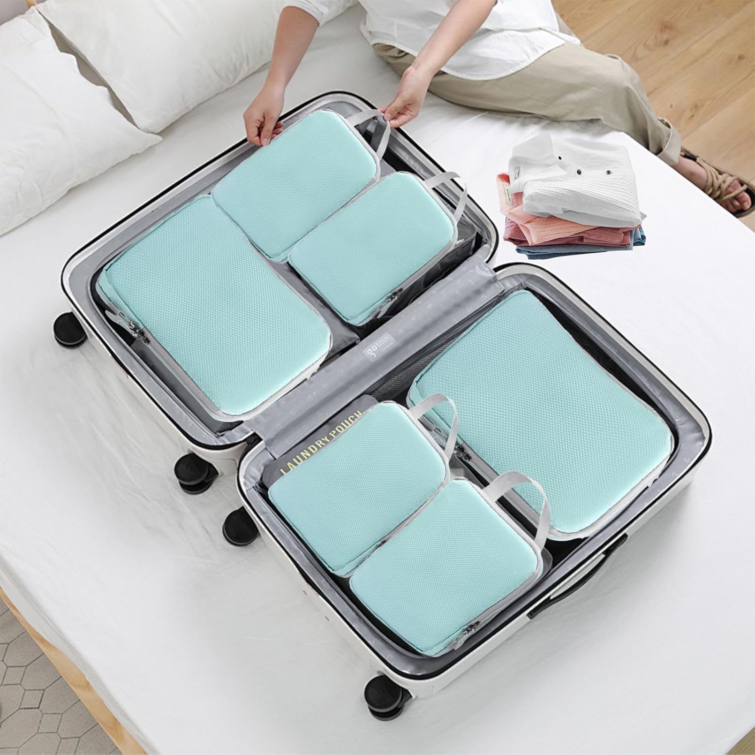 Pack Smarter with the Compression Packing Cubes – 4-Piece Set