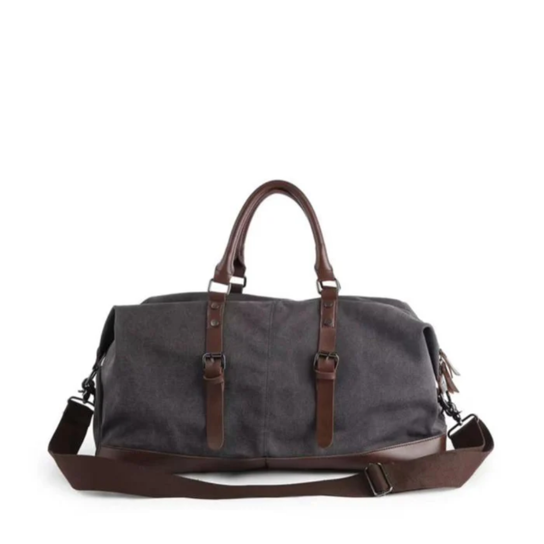 Vintage Leather Travel Duffle Bag