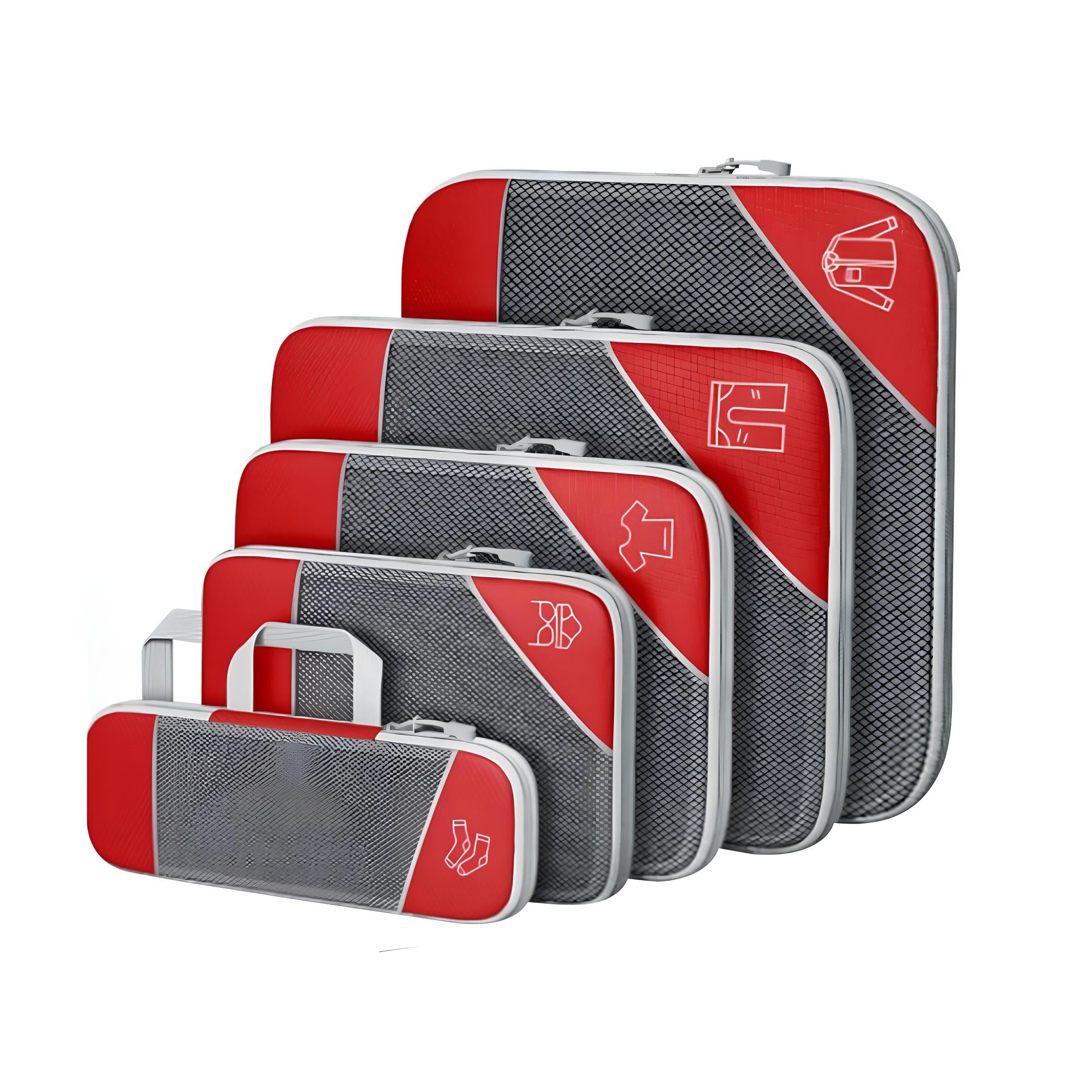 5-Piece Compression Packing Cubes Set for Efficient Travel Organization