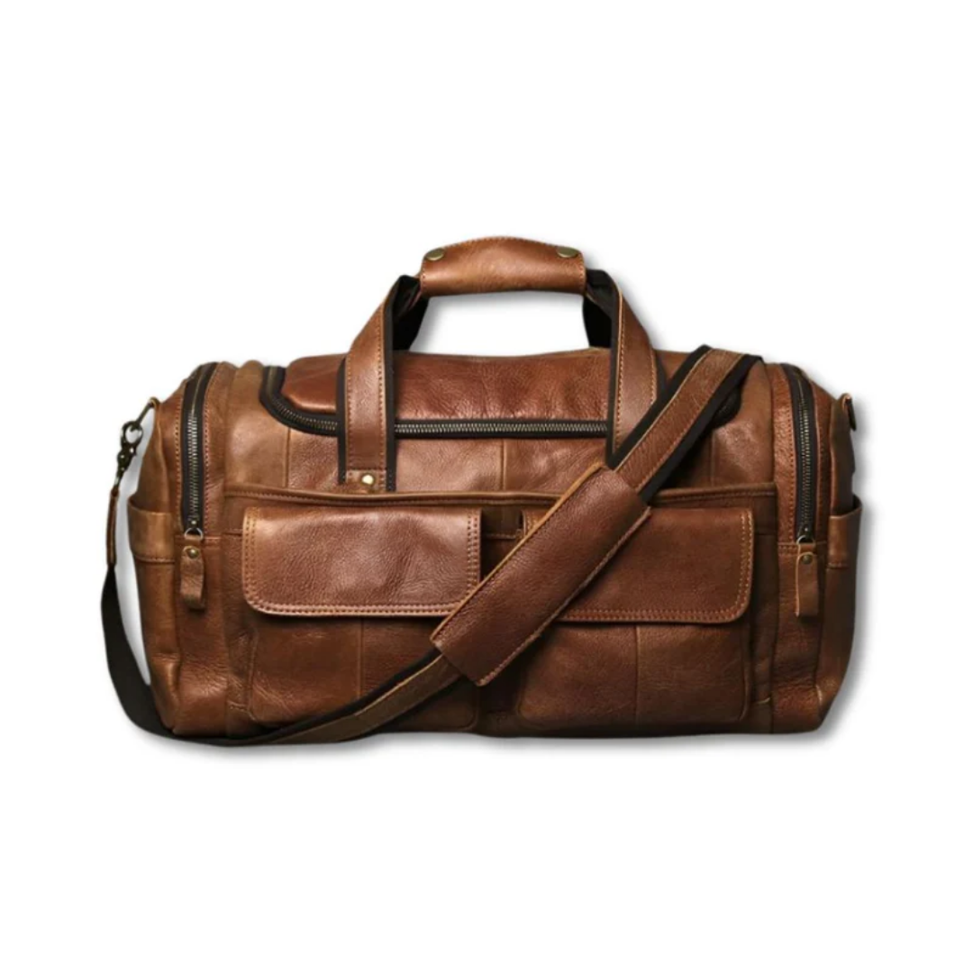 Vintage Multi Compartment Travel Duffle Bag