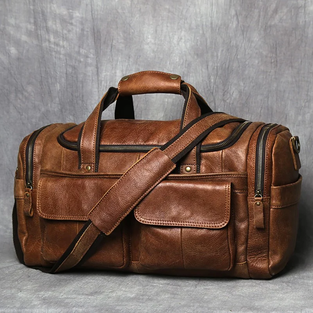 Vintage Multi Compartment Travel Duffle Bag