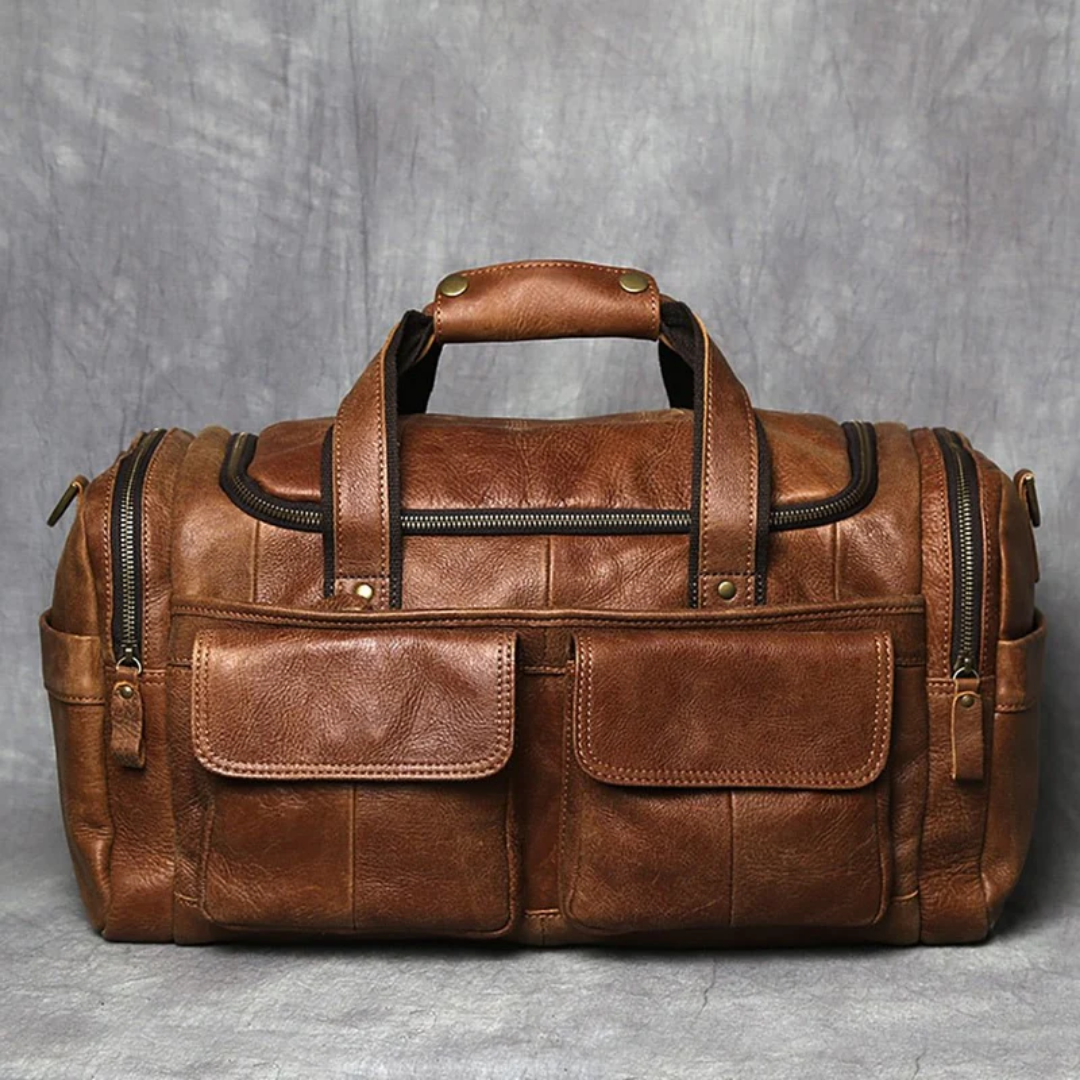 Vintage Multi Compartment Travel Duffle Bag