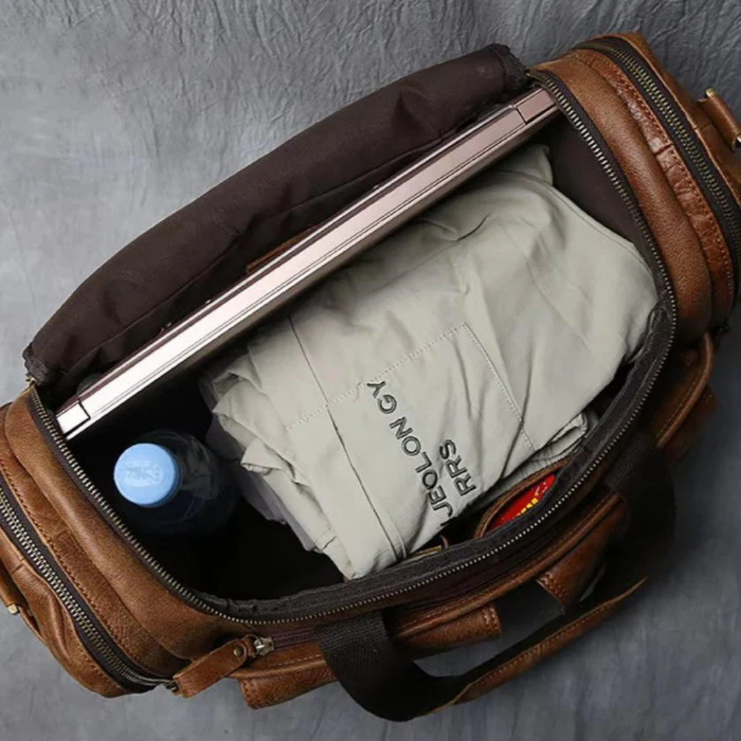 Vintage Multi Compartment Travel Duffle Bag