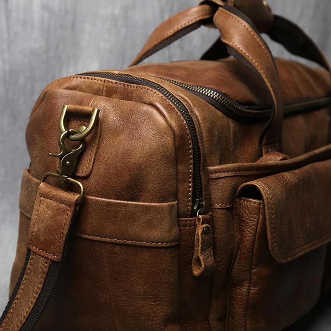 Vintage Multi Compartment Travel Duffle Bag