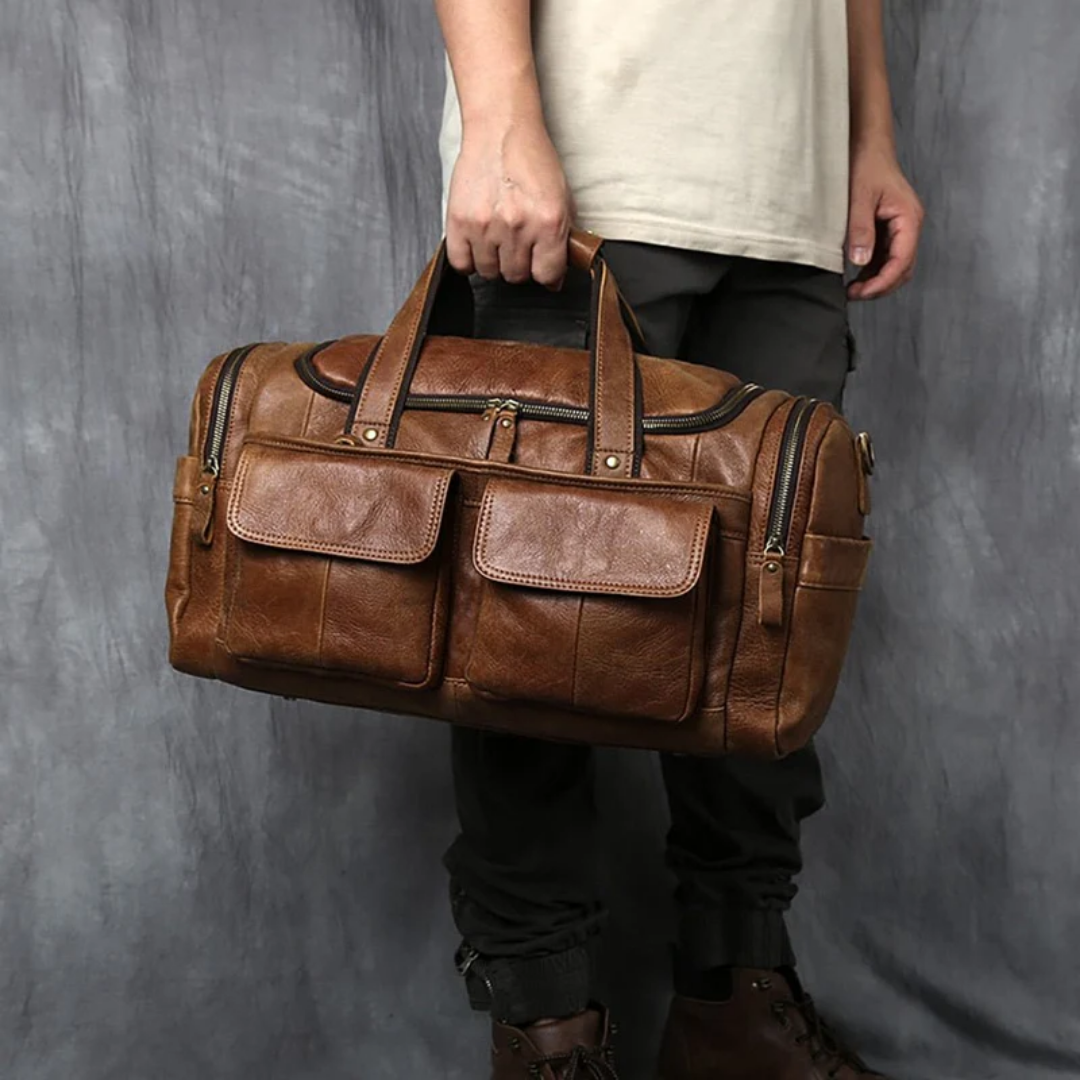 Vintage Multi Compartment Travel Duffle Bag