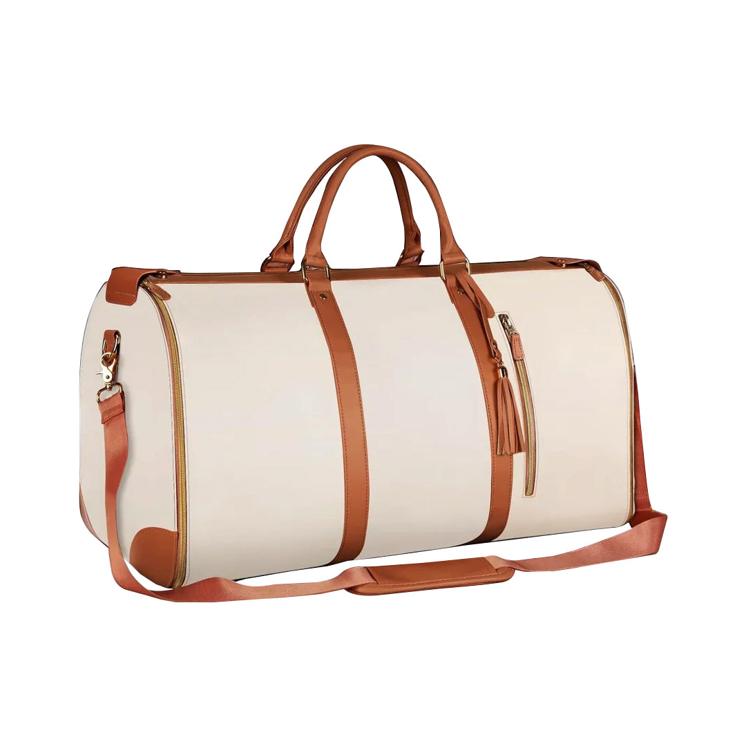 Foldable Weekender Duffle Bag with Wrinkle-Free Dress Compartment