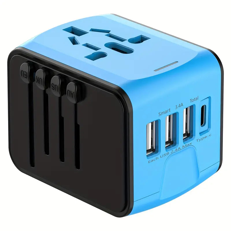 Universal Travel Adapter with USB Ports for Global Charging