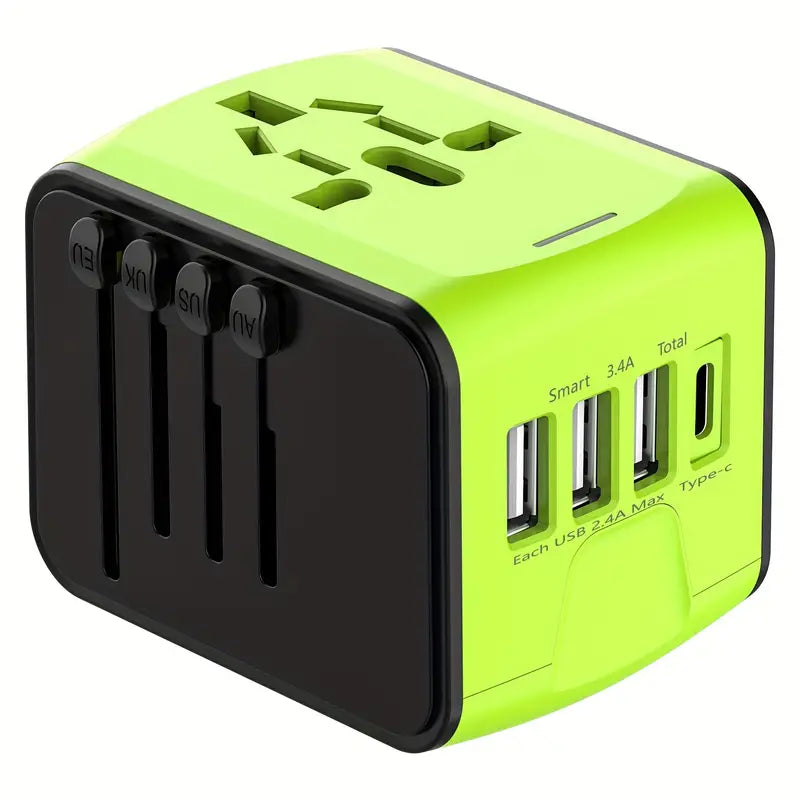 Universal Travel Adapter with USB Ports for Global Charging