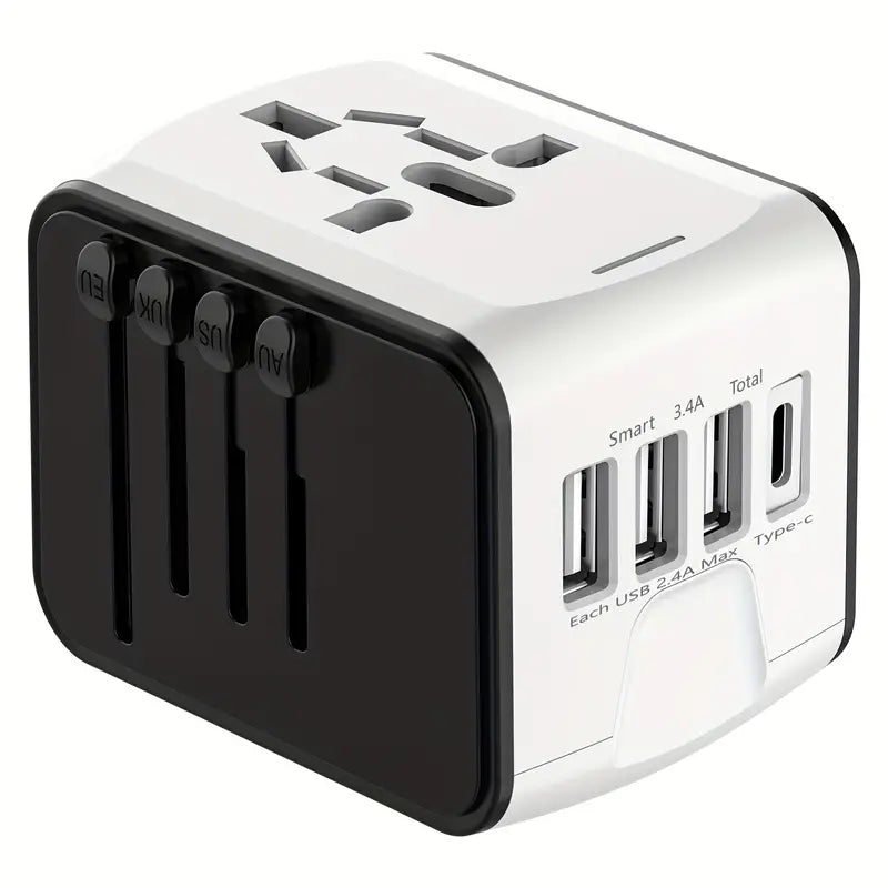 Universal Travel Adapter with USB Ports for Global Charging