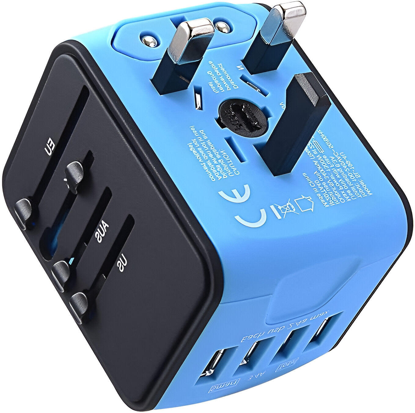 Universal Travel Adapter with USB Ports for Global Charging