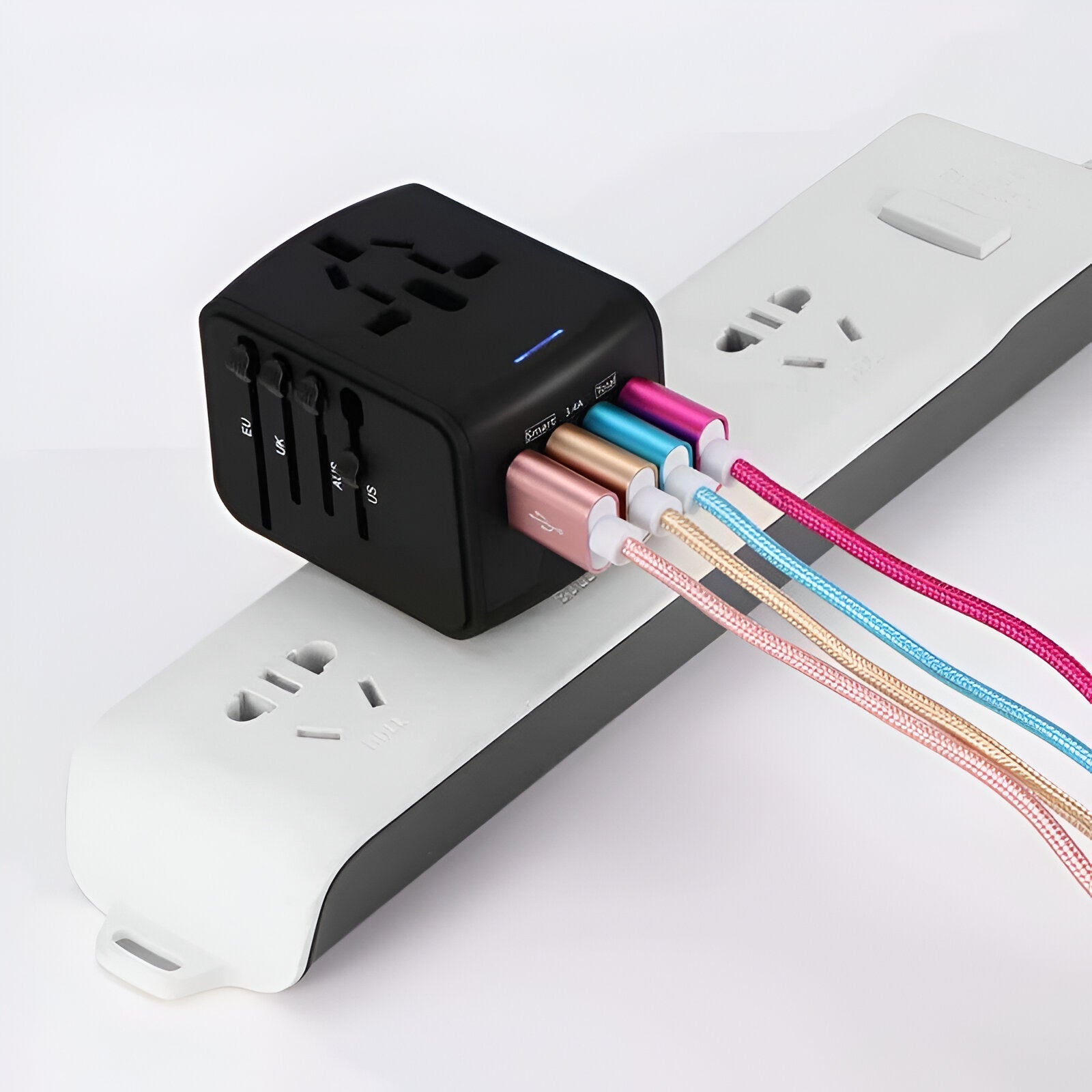 Universal Travel Adapter with USB Ports for Global Charging