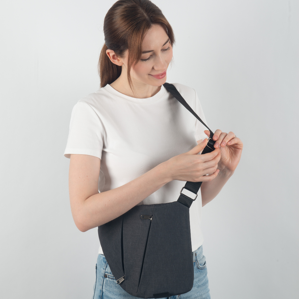 Anti-Theft Crossbody Bag with RFID Protection & Locking Zippers