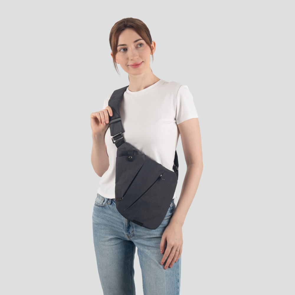 Anti-Theft Crossbody Bag with RFID Protection & Locking Zippers